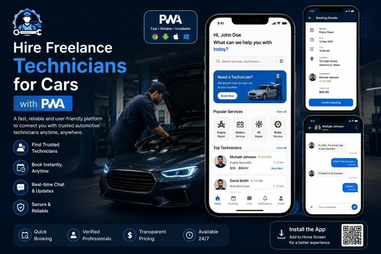 Hire Freelance Technicians for Cars with a Progressive Web App (PWA)