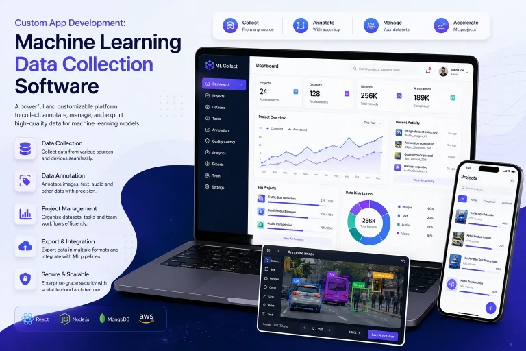 🤖 Machine Learning Data Collection Software – Mobile & Web App