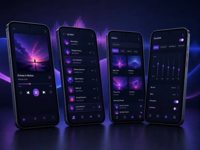 🎵 Android Music Player App | Custom EQ, Playlists & Modern UI