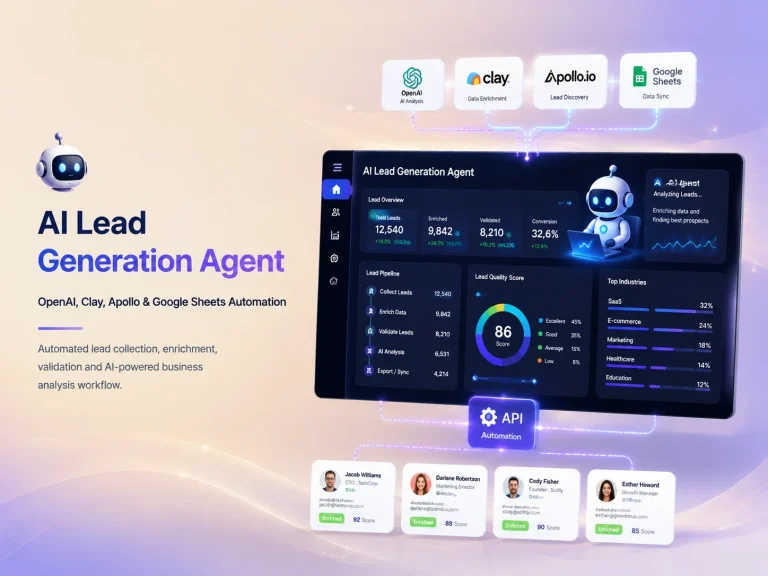 🤖 AI Lead Generation Agent | OpenAI, Clay, Apollo & Google Sheets Automation