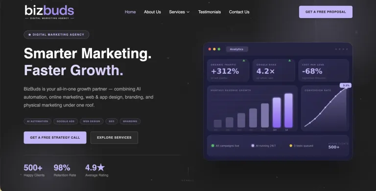 Website development for an agency