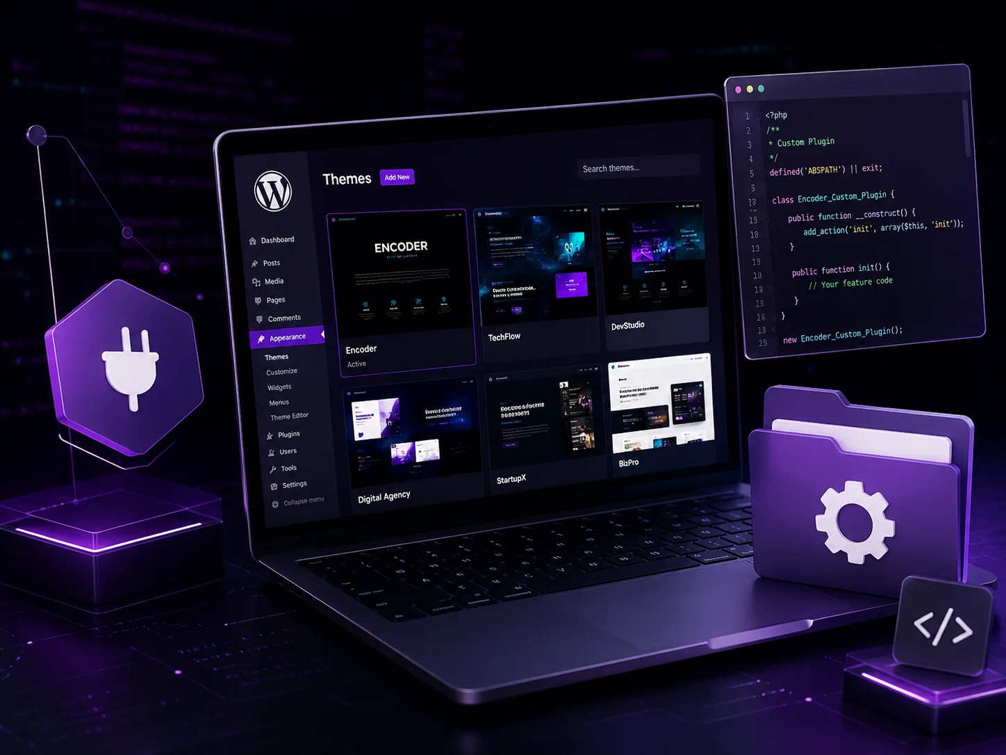 Custom plugins and themes development
