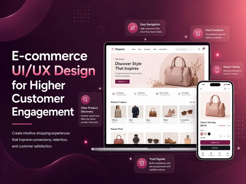 E-commerce UI/UX Design for Higher Customer Engagement