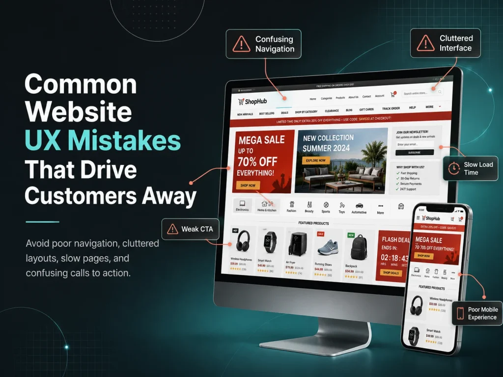 Common Website UX Mistakes That Drive Customers Away