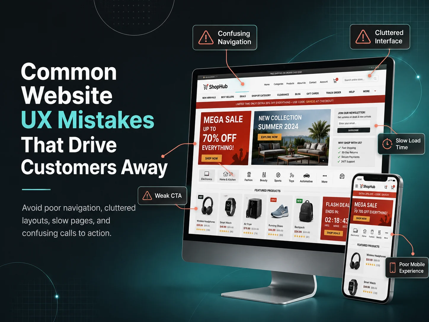 Common Website UX Mistakes That Drive Customers Away