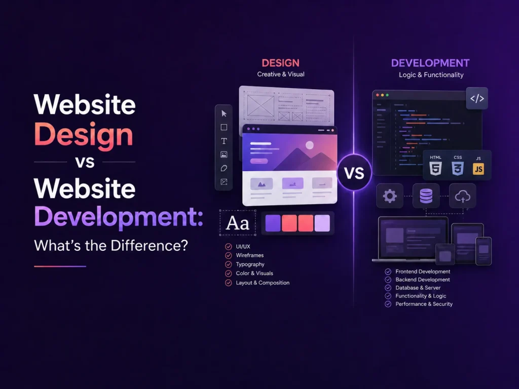 Website Design vs Website Development: What’s the Difference?