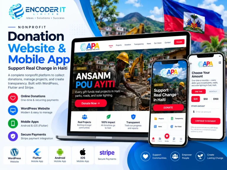 Nonprofit Donation Website & Mobile App | WordPress, Flutter & Stripe